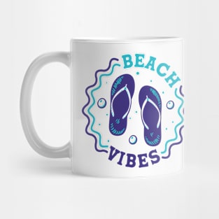 Beach Vibes // Fun Summer Flip Flop Badge Mug